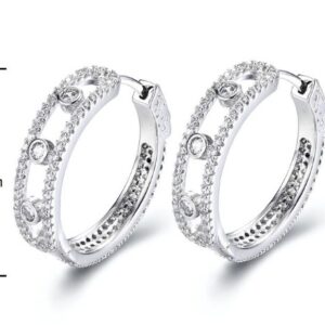 SE20084, Ladies' Moissanite Ring, S925, Rhodium Plated, White, 8g