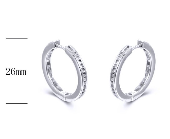 SE24842, Ladies' Moissanite Ring, S925, Rhodium Plated, White, 7.63g