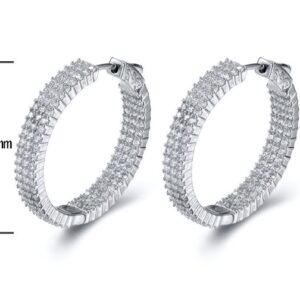 SE20026, Ladies' Moissanite Ring, S925, Rhodium Plated, White, 11.55g