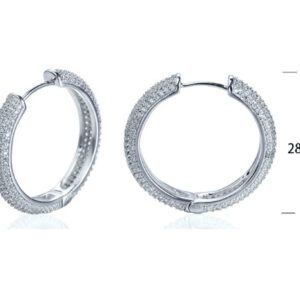 SE05266, Ladies' Moissanite Ring, S925, Rhodium Plated, White, 10.7g
