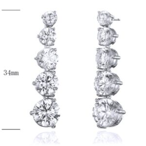 SE27646, Ladies' Moissanite Ring, S925, Rhodium Plated, White, 2.94g