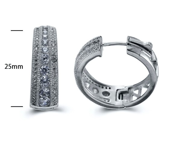 SE15262, Ladies' Moissanite Ring, S925, Rhodium Plated, White, 9.42g