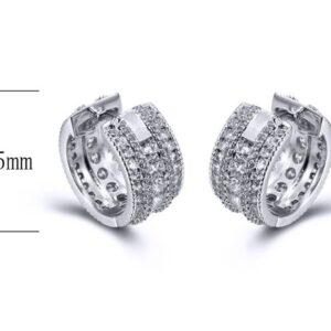 SE23984, Ladies' Moissanite Ring, S925, Rhodium Plated, White, 7.94g
