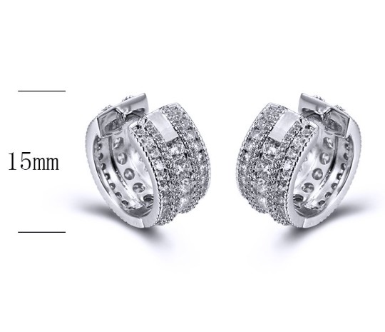 SE23984, Ladies' Moissanite Ring, S925, Rhodium Plated, White, 7.94g