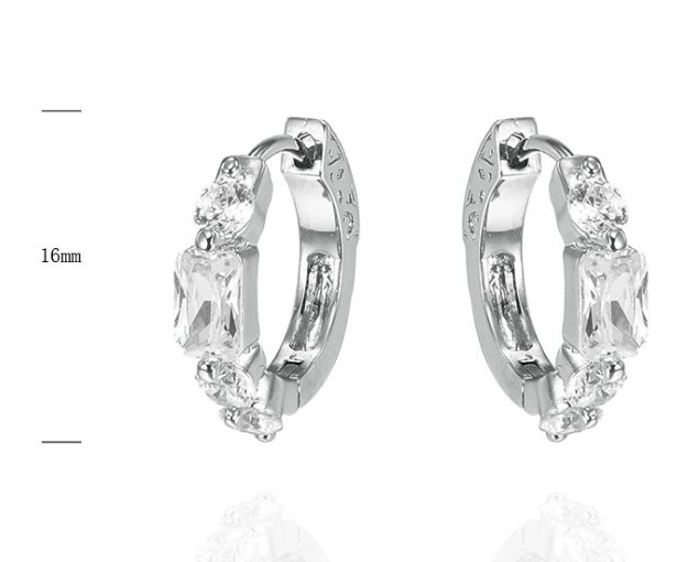 SE38433, Ladies' Moissanite Ring, S925, Rhodium Plated, White, 4.2g