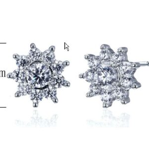 SE18210, Ladies' Moissanite Ring, S925, Rhodium Plated, White, 2.08g