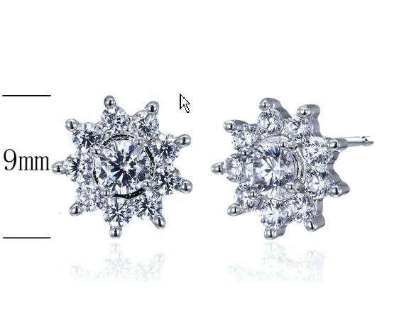 SE18210, Ladies' Moissanite Ring, S925, Rhodium Plated, White, 2.08g