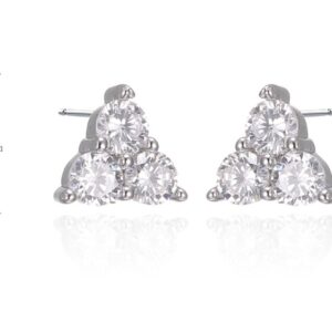 SE45359, Ladies' Moissanite Ring, S925, Rhodium Plated, White, 6.5g