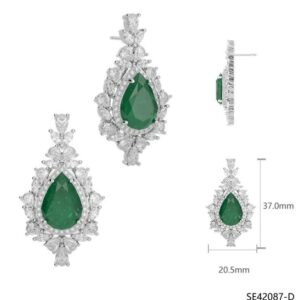 SE42087, Ladies' Moissanite Ring, S925, Rhodium Plated, White, 13.6g