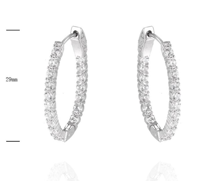 SE37198, Ladies' Moissanite Ring, S925, Rhodium Plated, White, 5.93g