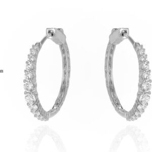 SE44518, Ladies' Moissanite Ring, S925, Rhodium Plated, White, 4.79g
