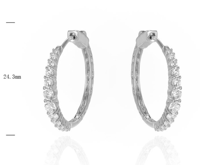 SE44518, Ladies' Moissanite Ring, S925, Rhodium Plated, White, 4.79g