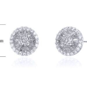 SE25616, Ladies' Moissanite Ring, S925, Rhodium Plated, White, 1.56g