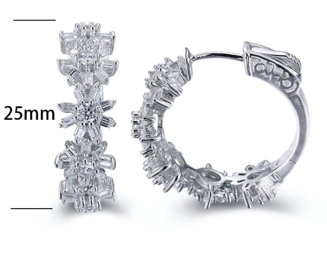 SE15931, Ladies' Moissanite Ring, S925, Rhodium Plated, White, 7.74g