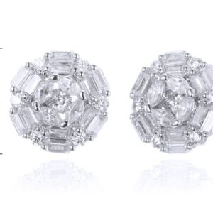 SE31262, Ladies' Moissanite Ring, S925, Rhodium Plated, White, 2.06g