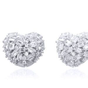 SE23405, Ladies' Moissanite Ring, S925, Rhodium Plated, White, 3.5g