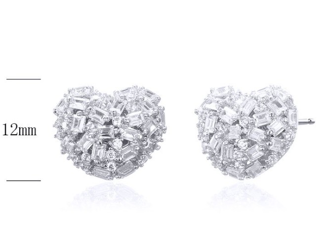 SE23405, Ladies' Moissanite Ring, S925, Rhodium Plated, White, 3.5g