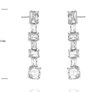 SE37594, Ladies' Moissanite Ring, S925, Rhodium Plated, White, 7.42g