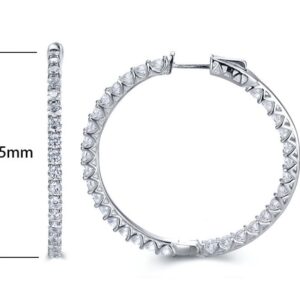 SE15956, Ladies' Moissanite Ring, S925, Rhodium Plated, White, 13.06g