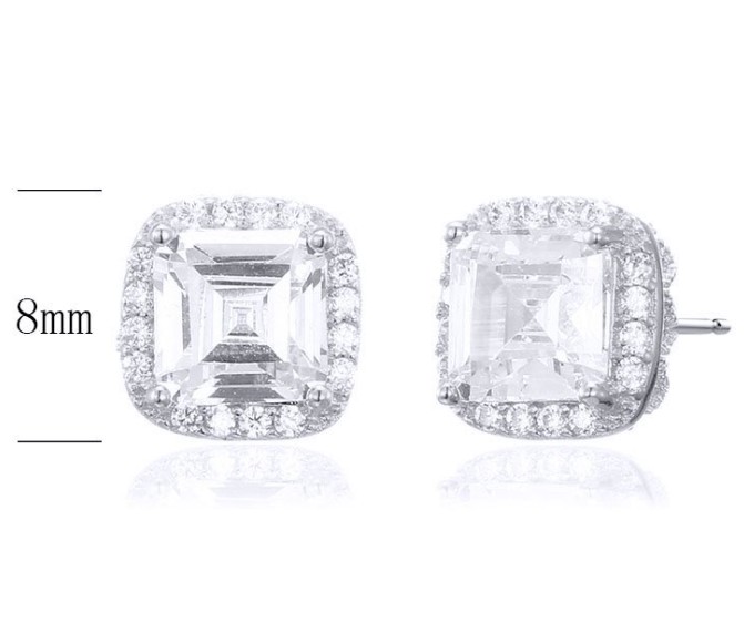 SE23237, Ladies' Moissanite Ring, S925, Rhodium Plated, White, 2.53g