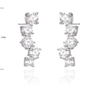 SE44280, Ladies' Moissanite Ring, S925, Rhodium Plated, White, 2.79g