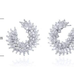 SE26771, Ladies' Moissanite Ring, S925, Rhodium Plated, White, 4.31g