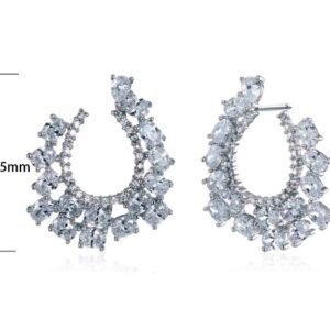 SE14868, Ladies' Moissanite Ring, S925, Rhodium Plated, White, 6.31g