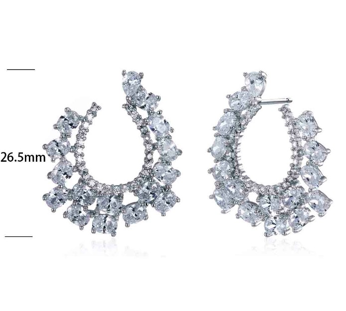 SE14868, Ladies' Moissanite Ring, S925, Rhodium Plated, White, 6.31g
