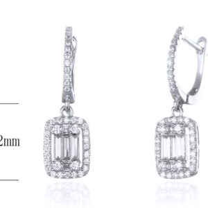 SE25586, Ladies' Moissanite Ring, S925, Rhodium Plated, White, 2.93g