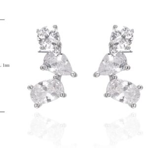 SE44253, Ladies' Moissanite Ring, S925, Rhodium Plated, White, 2.2g
