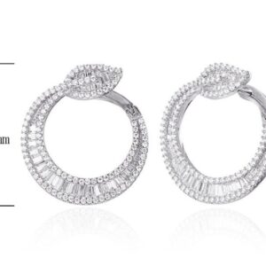 SE19539, Ladies' Moissanite Ring, S925, Rhodium Plated, White, 6.24g