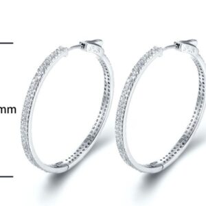SE18937, Ladies' Moissanite Ring, S925, Rhodium Plated, White, 7.42g