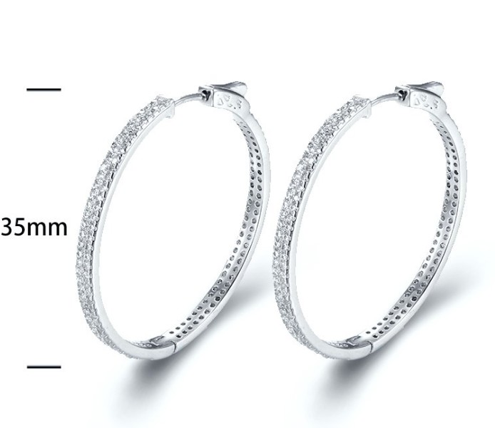 SE18937, Ladies' Moissanite Ring, S925, Rhodium Plated, White, 7.42g