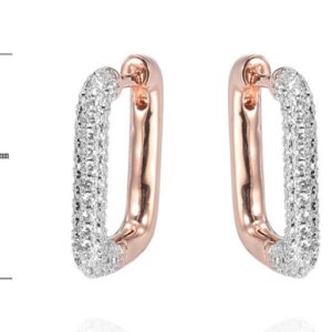 SE38637, Ladies' Moissanite Earring, S925, Rhodium Plated, White, 3.18g