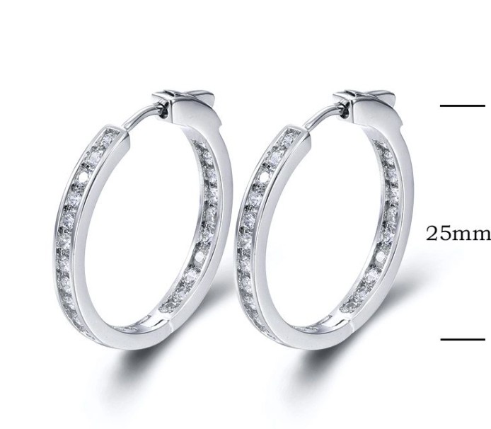 SE16814, Ladies' Moissanite Ring, S925, Rhodium Plated, White, 5.57g