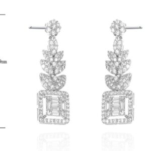 SE40168, Ladies' Moissanite Ring, S925, Rhodium Plated, White, 4.54g
