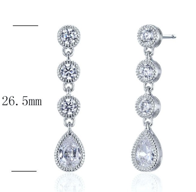 SE18100, Ladies' Moissanite Ring, S925, Rhodium Plated, White, 2.61g