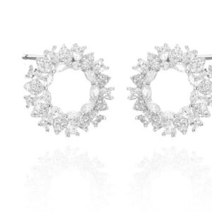 SE41436, Ladies' Moissanite Ring, S925, Rhodium Plated, White, 4.11g