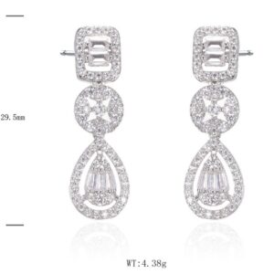 SE45696, Ladies' Moissanite Ring, S925, Rhodium Plated, White, 4.2g