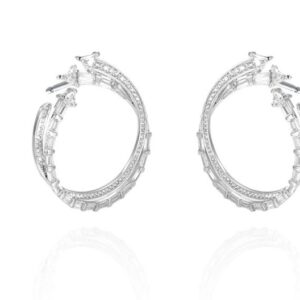 SE40520, Ladies' Moissanite Ring, S925, Rhodium Plated, White, 10.72g