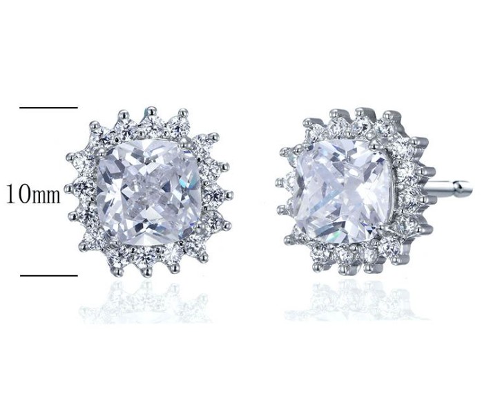 SE18185, Ladies' Moissanite Ring, S925, Rhodium Plated, White, 2.23g