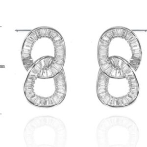SE37978, Ladies' Moissanite Ring, S925, Rhodium Plated, White, 5.69g