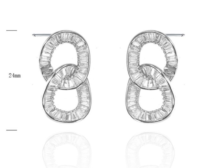 SE37978, Ladies' Moissanite Ring, S925, Rhodium Plated, White, 5.69g