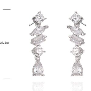 SE44332, Ladies' Moissanite Ring, S925, Rhodium Plated, White, 3.26g