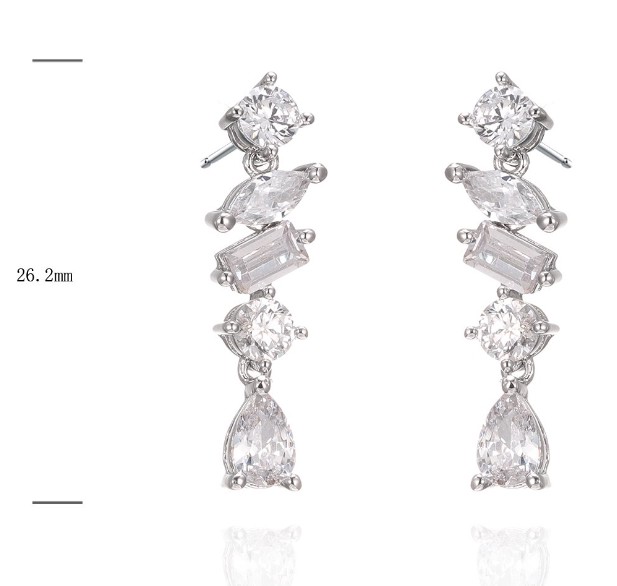 SE44332, Ladies' Moissanite Ring, S925, Rhodium Plated, White, 3.26g