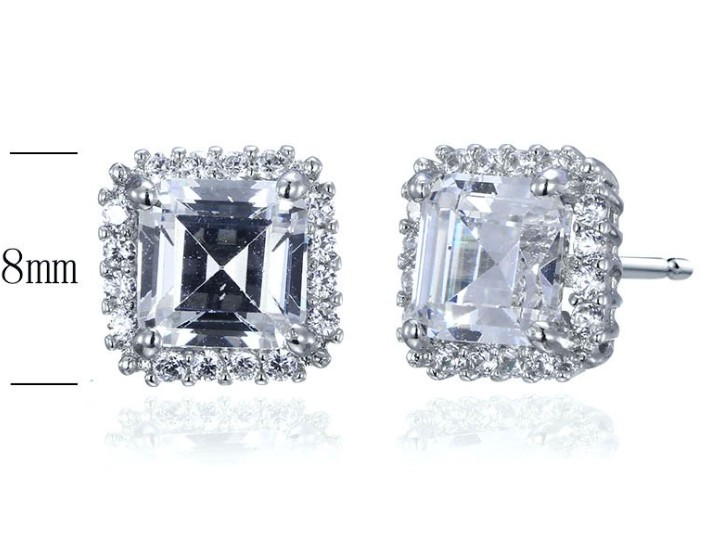 SE18115, Ladies' Moissanite Ring, S925, Rhodium Plated, White, 2.26g