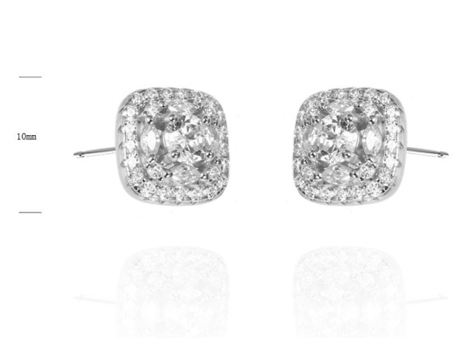 SE37567, Ladies' Moissanite Ring, S925, Rhodium Plated, White, 2.62g