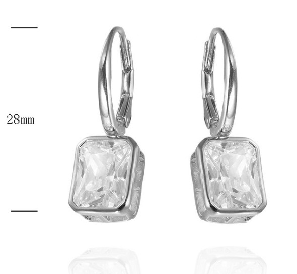 SE36131, Ladies' Moissanite Ring, S925, Rhodium Plated, White, 2.69g