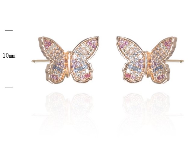 SE39753, Ladies' Moissanite Earring, S925, Rhodium Plated, White, 2g