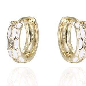 SE38786, Ladies' Moissanite Earring, S925, Rhodium Plated, White, 2.67g